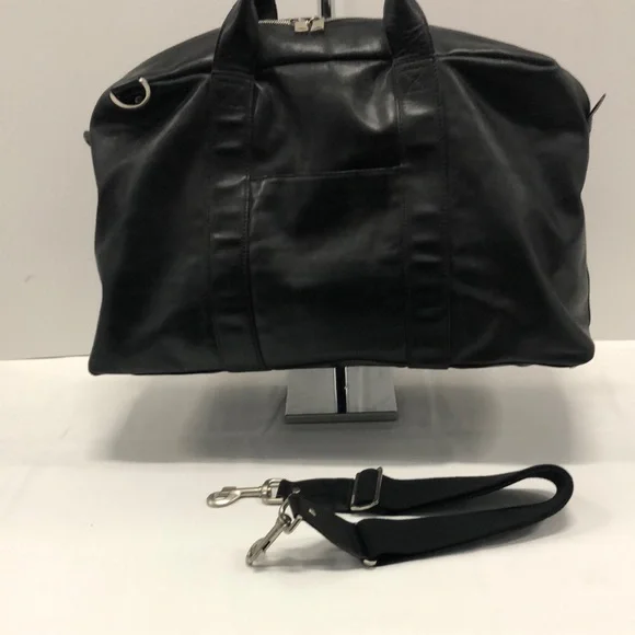 Jack Spade Brown Duffel Bag Leather Travel Essential - Picture 5 of 8